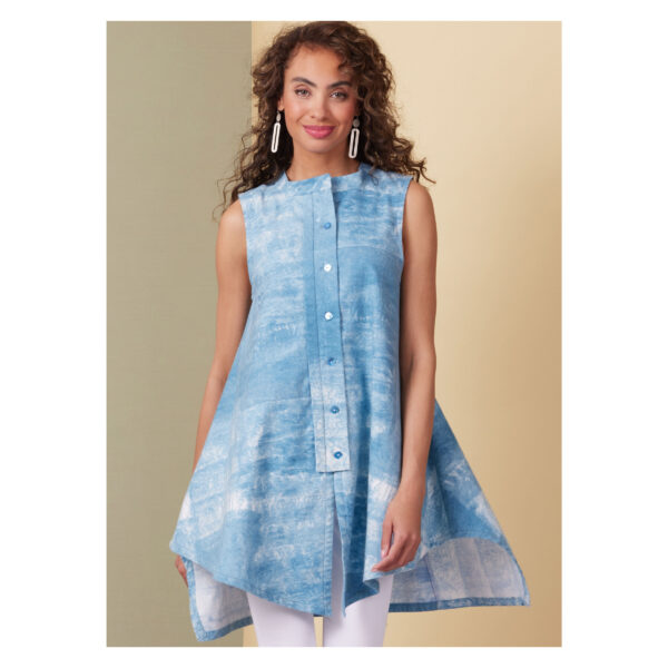 Butterick Schnittmuster - B6995 - extravagante Zipfelbluse mit Knopfleiste – Bild 3