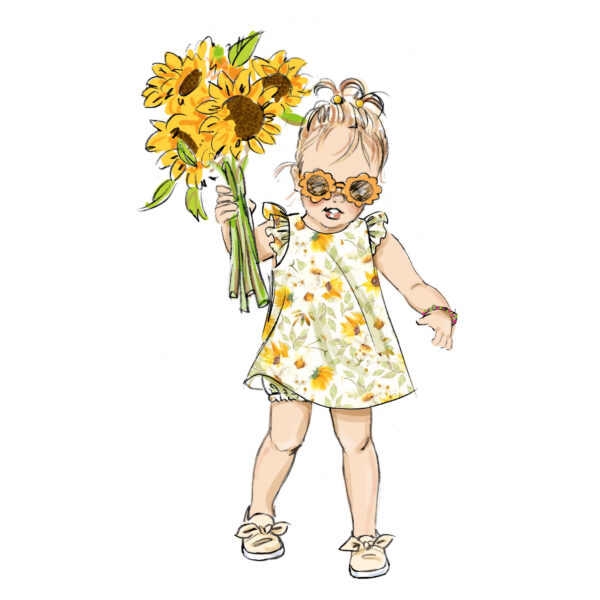 Butterick Schnittmuster - B7003 - Schürzenkleid für Kleinkind – Bild 3