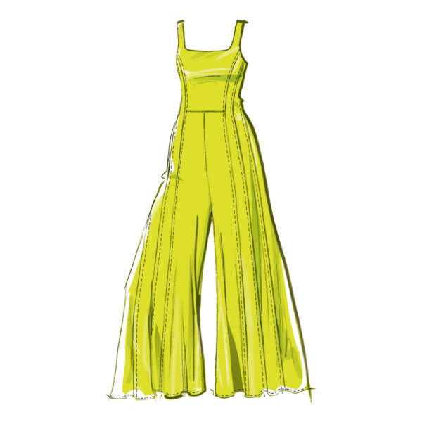 McCalls Schnittmuster M8513 - eleganter Sommeroverall mit weitem Bein, starke Größen – Bild 3