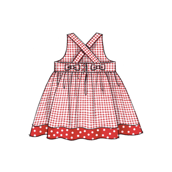McCalls Schnittmuster M8519 - Babyset für den Sommer, Kleidchen, Hose, Mütze – Bild 3