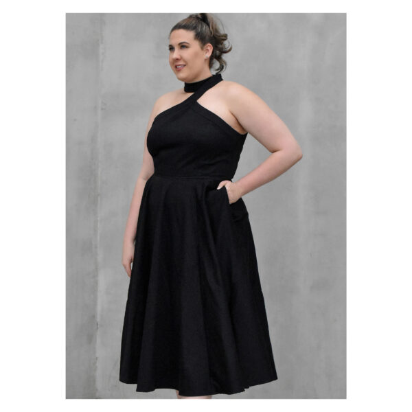 knowME Schnittmuster - ME2085 - schulterfreies Kleid mit raffiniertem Ausschnitt – Bild 3