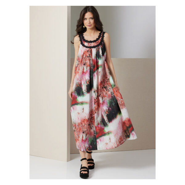 Vogue Schnittmuster V2026 - legeres Sommerkleid mit Rundpasse – Bild 3