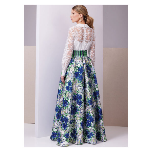 Vogue Schnittmuster - V2029 - Kleid aus langem Rock mit Spitzenbluse – Bild 3