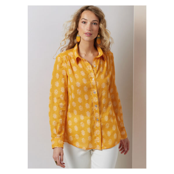 Vogue Schnittmuster V2031 -  langärmelige Bluse mit Hemdkragen – Bild 3