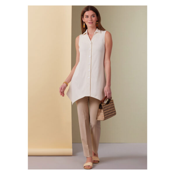 Butterick Schnittmuster - B6997 - Zipfelbluse mit mit kleinem Hemdkragen – Bild 4