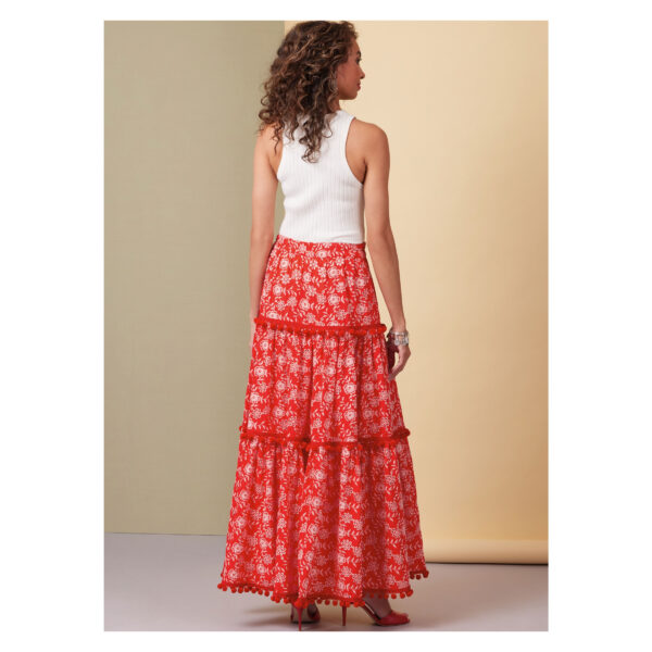 Butterick Schnittmuster - B6999 - langer Stufenrock, idealer Sommerbegleiter – Bild 4