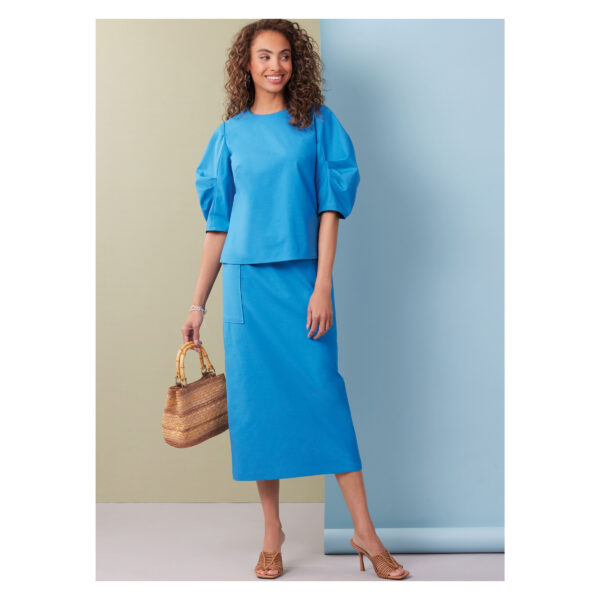 Butterick Schnittmuster - B7002 - Bluse, Hose, Rock, schlichte Eleganz – Bild 4
