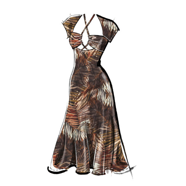McCalls Schnittmuster M8505 - extravagantes Abendkleid in drei Varianten – Bild 4