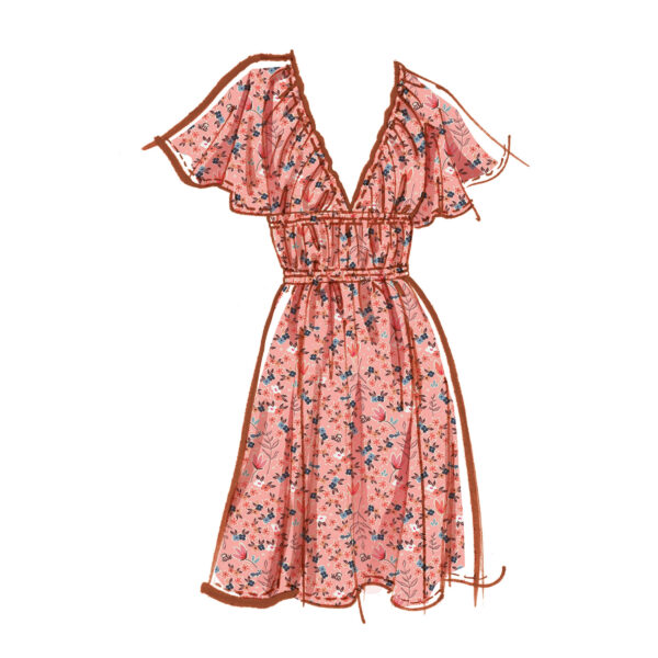 McCalls Schnittmuster M8507 - legeres Sommerkleid mit Gummizug in der Taille – Bild 4