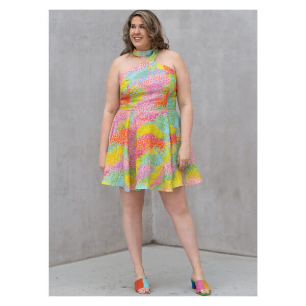 knowME Schnittmuster - ME2085 - schulterfreies Kleid mit raffiniertem Ausschnitt – Bild 4