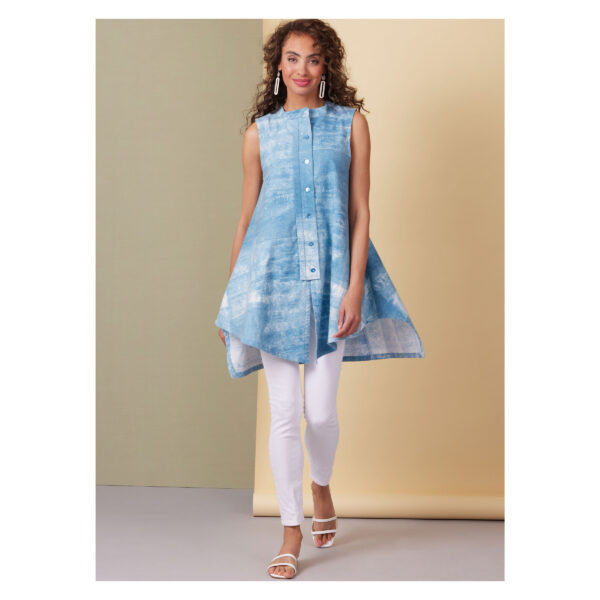 Butterick Schnittmuster - B6995 - extravagante Zipfelbluse mit Knopfleiste – Bild 5
