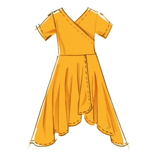 McCalls Schnittmuster M8520 - Mädchenkleid mit Wickeloberteil – Bild 5