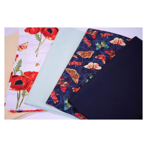 Baumwollstoffe , Stoffpaket, Fat Quarter, Schwarz, Gelb, Grün, FQ 08 – Bild 2