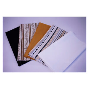 Baumwollstoffe , Stoffpaket, Fat Quarter, Schwarz, Weiß, Senfgelb, FQ 09