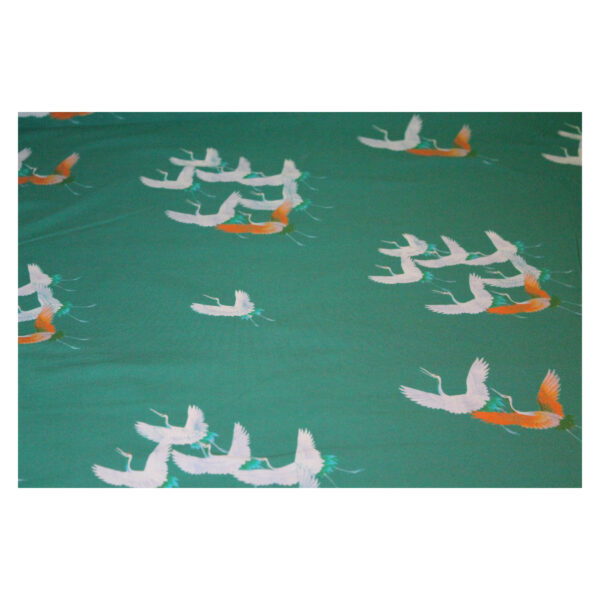 17.68 EUR/ 1m, Baumwolljersey, Moos Flying Birds, grün – Bild 2