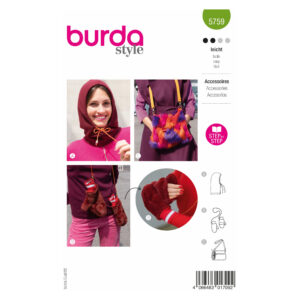 Burda Style Schnittmuster Nr. 5759 - Accessoires - Haube - Muff - Handschuhe