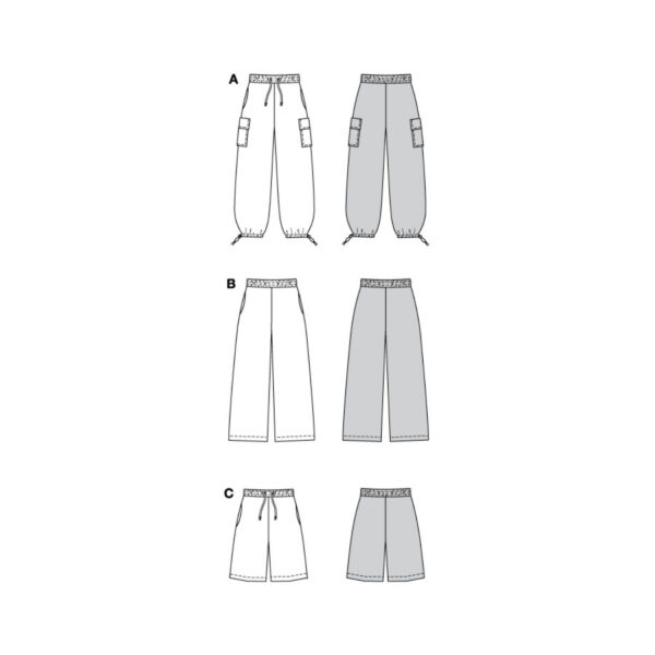 Burda Easy Schnittmuster Nr. 5761 - Hose - Cargohose - Marlenehose - Shorts – Bild 10