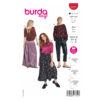 Burda Easy Schnittmuster Nr. 5771 - Oberteil - Bluse - tiefer Rückenausschnitt