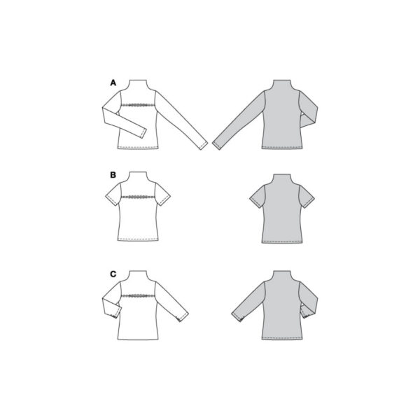 Burda Easy Schnittmuster Nr. 5774 - Shirt - T-Shirt - Longsleeve - Rolli – Bild 9
