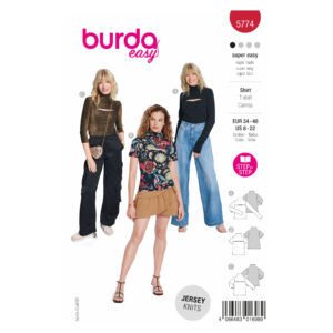 Burda Easy Schnittmuster Nr. 5774 - Shirt - T-Shirt - Longsleeve - Rolli