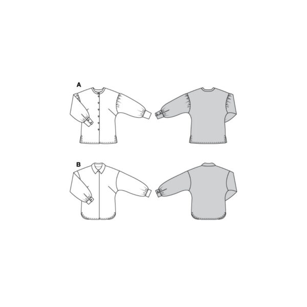 Burda Style Schnittmuster Nr. 5775 - Bluse - gekräuselte Ärmel - kleiner Kragen – Bild 8