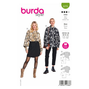Burda Style Schnittmuster Nr. 5775 - Bluse - gekräuselte Ärmel - kleiner Kragen