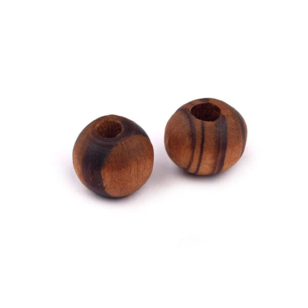 10g Holzperlen - Holzkugeln - rund - Wurzelholz - 8 mm - geölt – Bild 4