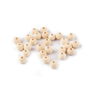 25g Holzperlen - Holzkugeln - rund - unlackiert -  8 mm - natürlich hell