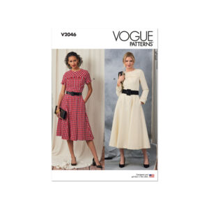 Vogue Schnittmuster - V2046 - schlichtes Kleid mit Glockenrock