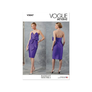 Vogue Schnittmuster V2047 - extravagantes, schulterfreies Etuikleid