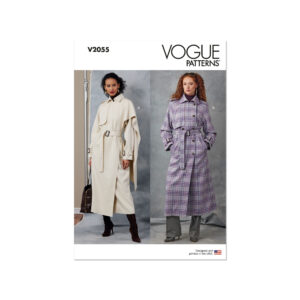 Vogue Schnittmuster - V2055 - Damenmantel im Trenchcoat Stil