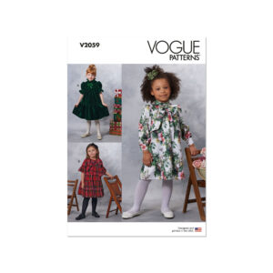 Vogue Schnittmuster V2059 - Mädchenkleid mit Schleifenkragen
