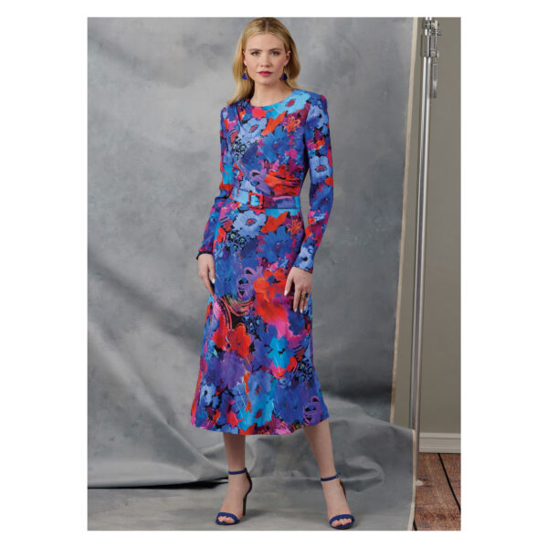 Vogue Schnittmuster V2043 - elegantes Kleid mit seitlicher Reihung – Bild 2