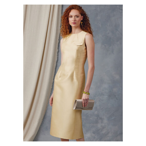 Vogue Schnittmuster V2045 - Kleid - Etuikleid, hochgeschlossen, kleiner Kragen, ärmellos – Bild 2