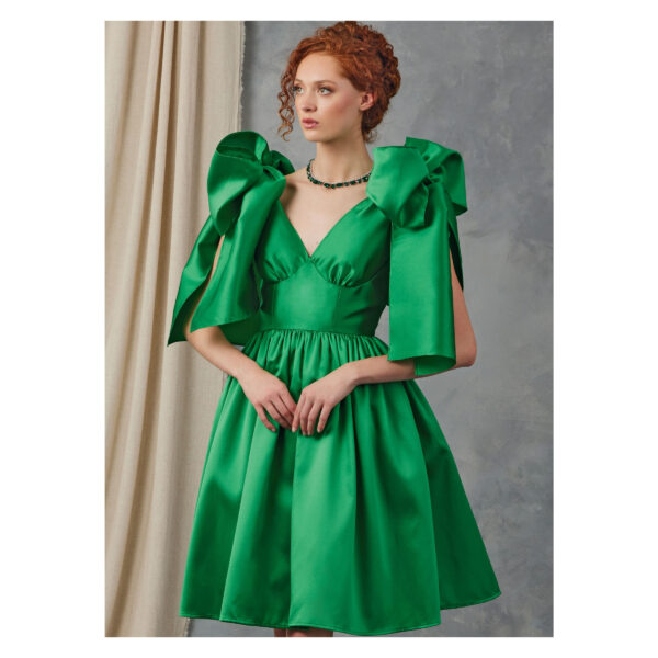 Vogue Schnittmuster V2048 - elegantes Kleid mit großen Schleifen an den Schultern – Bild 2