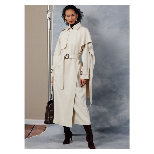Vogue Schnittmuster - V2055 - Damenmantel im Trenchcoat Stil – Bild 2