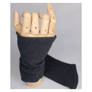 Armstulpen - Stulpen mit abgerundeter Kante vorn -  Strick - Anthrazit - STu - anthrazit
