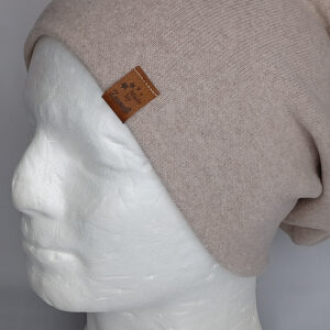 Beanie - Mütze - weicher Strickstoff -  Strick - beige - Bea - beige
