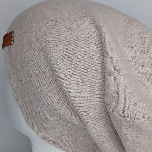 Beanie - Mütze - weicher Strickstoff -  Strick - beige - Bea - beige – Bild 2
