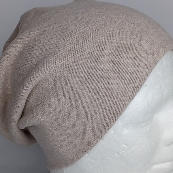 Beanie - Mütze - weicher Strickstoff -  Strick - beige - Bea - beige – Bild 3