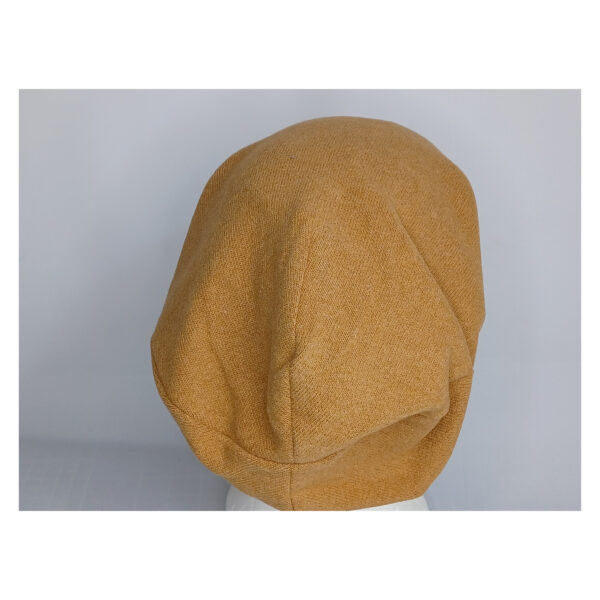 Beanie - Mütze - weicher Strickstoff -  Strick - senf - Bea - senf – Bild 3