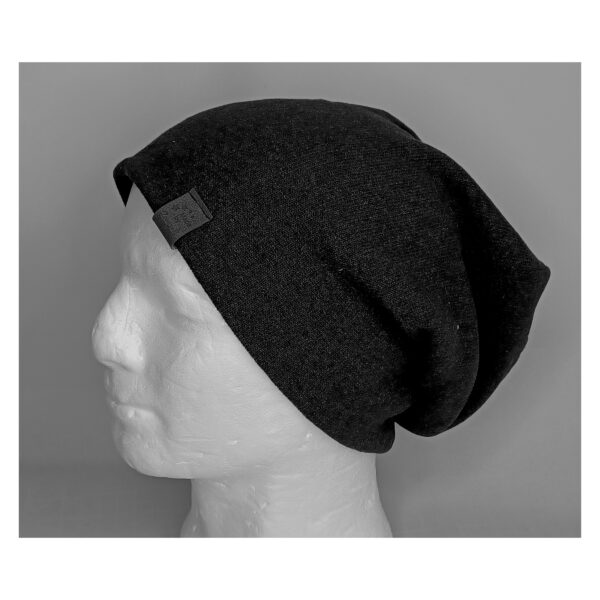 Beanie - Mütze - weicher Strickstoff -  Strick - anthrazit - Bea - anthrazit – Bild 2