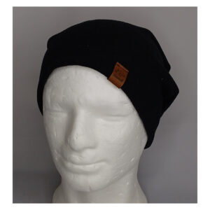 Beanie - Mütze - weicher Strickstoff -  Strick - anthrazit - Bea - anthrazit
