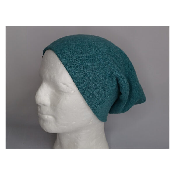 Beanie - Mütze - weicher Strickstoff -  Strick - Petrol – Bild 2