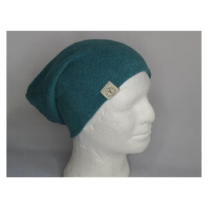 Beanie - Mütze - weicher Strickstoff -  Strick - Petrol
