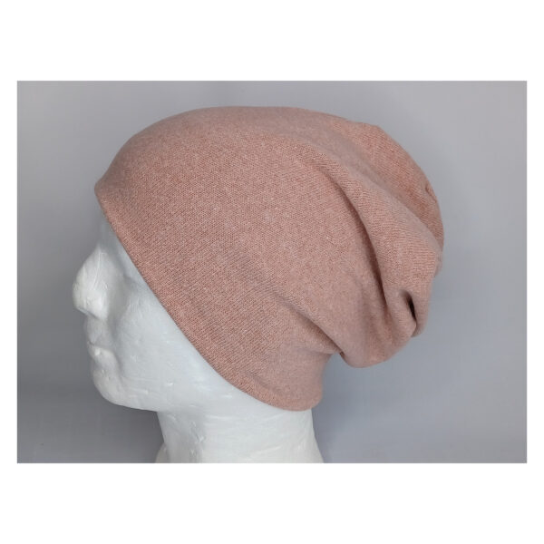 Beanie - Mütze - weicher Strickstoff -  Strick - altrosa - Bea - altrosa – Bild 2