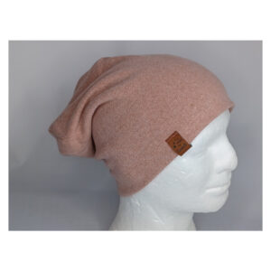 Beanie - Mütze - weicher Strickstoff -  Strick - altrosa - Bea - altrosa