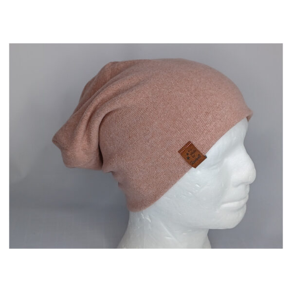 Beanie - Mütze - weicher Strickstoff -  Strick - altrosa - Bea - altrosa