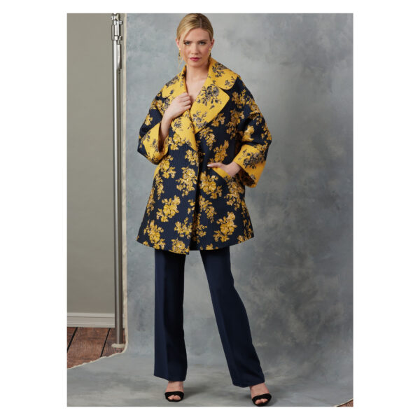 Vogue Schnittmuster - Vintage - V2052 - leicht ausgestellte Damenjacke mit großem Reverskragen – Bild 3