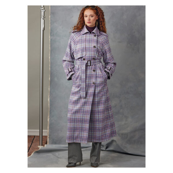Vogue Schnittmuster - V2055 - Damenmantel im Trenchcoat Stil – Bild 3